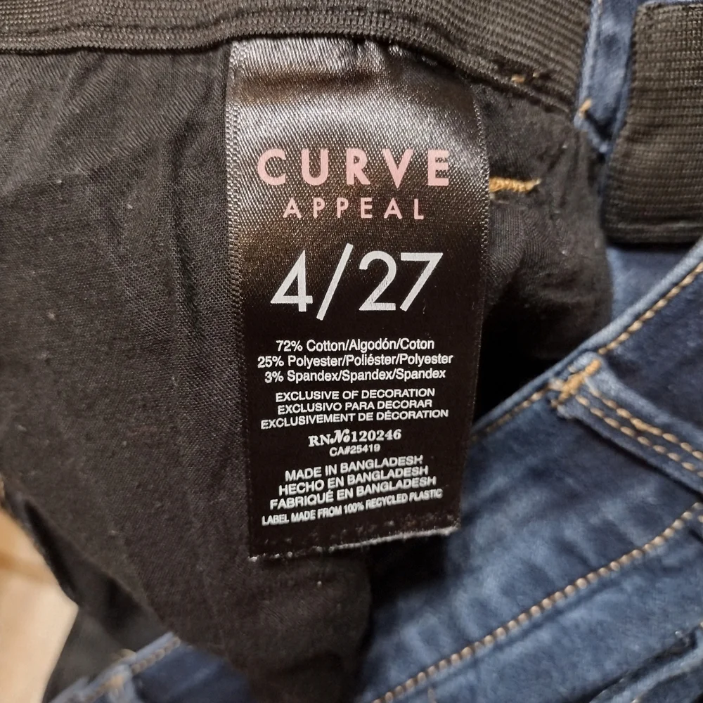 Curve Appeal Dark Blue Denim Jeans Skinny - Picture 2 of 7